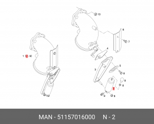 Пневмоцилиндр 51157016000 MAN