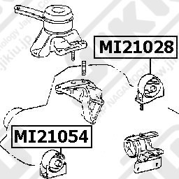 Опора двигателя  TOYOTA Caldina CT196 Jan 92 Jan 2 MI21028 MI21028 JIKIU