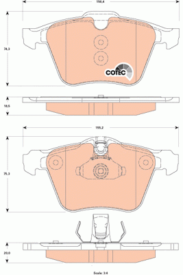JAGUAR XF (2007>) GDB1835 TRW