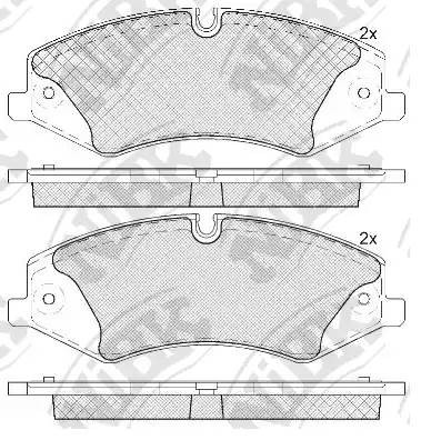 Колодки тормозные LAND ROVER Discovery (09-) передние (4шт.) NIBK PN0488 NIBK