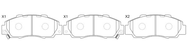 колодки дисковые передние!\ Honda Accord 2.0-3.0 90-03/Civic 1.8 16V 97-01 BP28254 SB NAGAMOCHI