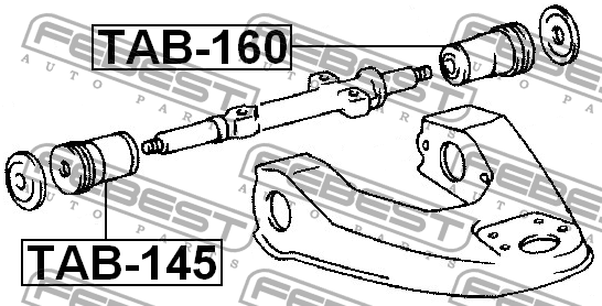 сайлентблок рычага верхн. пер.!\ Toyota 4 Runner all 88-95 TAB-145 FEBEST