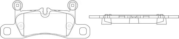 Колодки тормозные задние PORSCHE CAYENNE 3.0-4.8 (1KP) 10- BP35565 BP35565 SB NAGAMOCHI