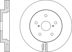 Диск тормозной SUBARU Tribeca (05-) передний (1шт.) NIBK RN1527 NIBK