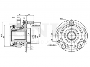 Ступица передняя (с ABS) HUB-20101 UNIO