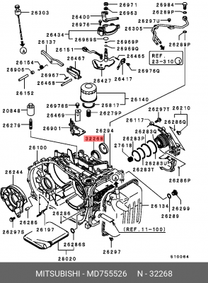 MITSUBISHI GALANT 97> MD755526 MITSUBISHI