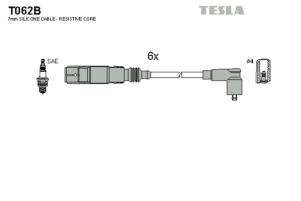 к-кт проводов!\ VW Golf III/Passat/Sharan 2.8 VR6 AAA 91-00 T062B TESLA