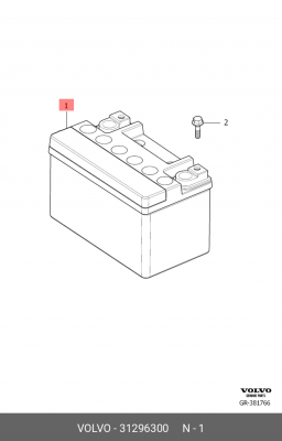 АККУМУЛЯТОРНАЯ БАТАРЕЯ S60NEW/S40NEW/S80 31296300 VOLVO