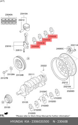 вкладыши AS! STD\ Hyundai Lantra/Tucson, Kia Sportage/Cerato 2.0i G4GF 95> 230602G500 HYUNDAI