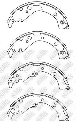 Колодки тормозные TOYOTA Rav 4 (00-05) задние барабанные (4шт.) NIBK FN2371 NIBK