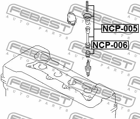 Наконечник катушки зажигания NISSAN TEANA J31, X-TRAIL T30, MURANO Z30 NCP-006 NCP-006 FEBEST
