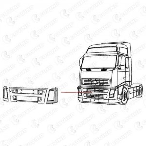 облицовка фары !левая\ Volvo FM 9/12 NEW 2FH135 COVIND