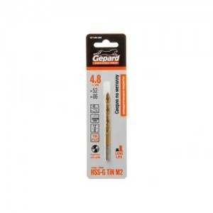 Сверло по металлу 4.8х86мм HSS Titanium GEPARD GP1348086 GEPARD