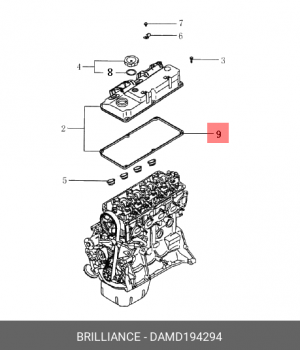 ПРОКЛАДКА КЛАПАННОЙ КРЫШКИ 1,8 DAMD194294 BRILLIANCE