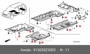 Пистон HONDA OE 91503SZ3003 HONDA