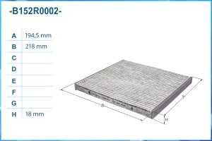 Фильтр салонный угольный B152R0002 B152R0002 CWORKS