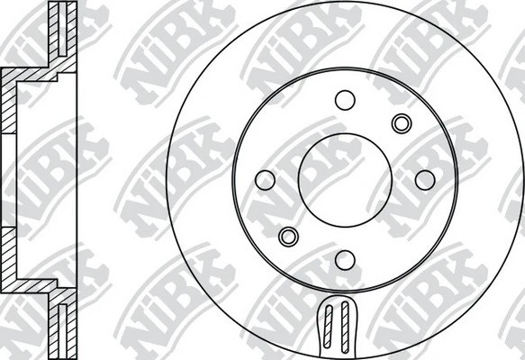 Диск тормозной HYUNDAI Accent (99-) передний (1шт.) NIBK RN1221 NIBK