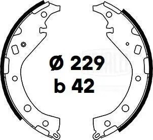 Колодки торм. Toyota RAV4 (00-) барабан. 229x42 (GF 4709) GF 4709 TRIALLI
