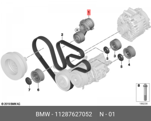 Натяжитель ремня ГРМ BMW 7 (F01,F02) OE 11 28 7 627 052 BMW