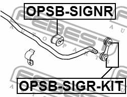 Втулка стабилизатора задняя D17 OPEL SIGNUM 2003-2008 OPSB-SIGNR OPSB-SIGNR FEBEST