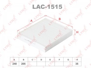 Фильтр салона LAC-1515 LYNXAUTO