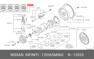 Кольца поршневые 12036-5M060 NISSAN