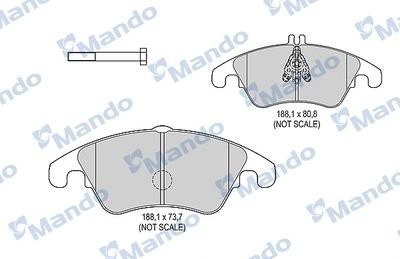 Колодки тормозные MERCEDES C (W204) передние (4шт.) MANDO MBF015244 MANDO