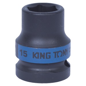 головка торцевая ! 1/2'DR 6-гранная ударная 15mm KING TONY\ 453515M KING TONY