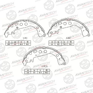 Колодки тормозные барабанные AVANTECH AVS0103 AVANTECH
