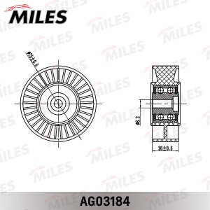 Ролик ремня приводного AUDI A4/A6/Q7/VW TOUAREG 2.7D/3.0D 03- AG03184 AG03184 MILES