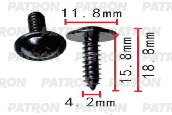 Винт металлический Audi,Seat,Skoda,Volkswagen применяемость: саморез TORX 4.2х16 P371529 PATRON