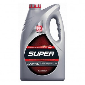 Масло моторное полусинтетическое LUKOIL SUPER 10W-40, API SG/CD 4Л 19192 19192 LUKOIL