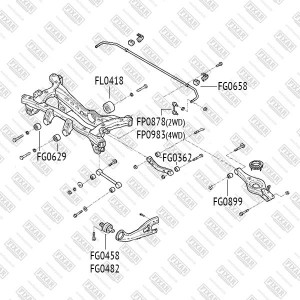 HYUNDAI IX35 (2010>)/KIA SPORTAGE (2010>) левого FG0458 FIXAR