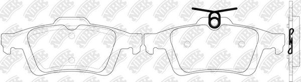 Колодки тормозные FORD Focus (04-) MAZDA 3 (03-) задние (4шт.) NIBK PN2702 NIBK