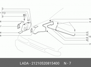 Пластина ВАЗ-2108,2121 бачка омывателя АвтоВАЗ 21210520815400 LADA VAZ