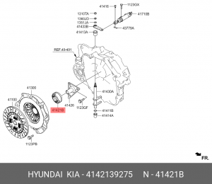 подшипник выжимной!\ Hyundai iX35 10> 4142139275 MOBIS