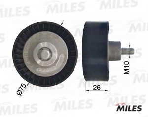 Ролик ремня приводного BMW E60/65 2.0/2.5/3.0 03- (INA 532034310) AG03103 AG03103 MILES