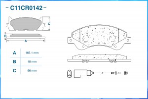 Тормозные колодки передние Low Metallic C11CR0142 C11CR0142 CWORKS
