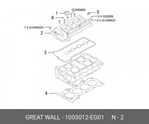 Шайба GREAT WALL Hover H6 болта головки блока OE 1003012EG01 GREAT WALL