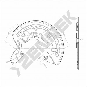 Диск тормозной задний FORD FOCUS 04-13, GALAXY 06-15 DCD0102 DCD0102 ZENNEK