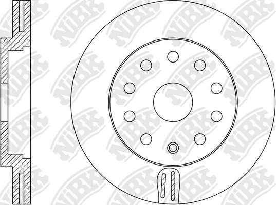 Диск тормозной VW Golf (12-) AUDI A3 (12-) SKODA Octavia (12-) передний (1шт.) N RN1554 NIBK