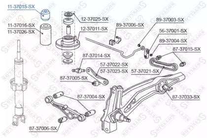 отбойник амортизатора заднего!\ Honda Civic EG/EH/MA 92-01 11-37015-SX STELLOX