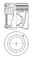 Поршень в сборе 41806600 KS Iveco Cursor 41806600 KOLBENSCHMIDT