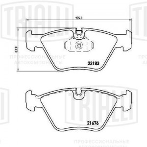 Колодки торм. BMW 3 (E46) (98-)/X3 (E83) (04-) диск. перед. (PF 4184) PF4184 TRIALLI
