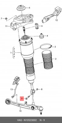 БОЛТ / SCHRAUBE N10523002 N 105 230 02 VAG