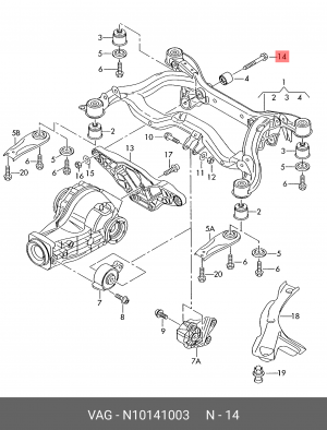БОЛТ N10141003 N 101 410 03 VAG