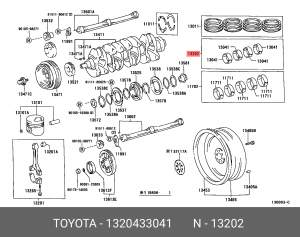 ПОДШИПНИК 13204-33041 13204-33041 TOYOTA