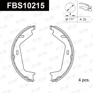 Тормозные колодки барабанные PREMIUM FBS10215 FBS10215 FAP