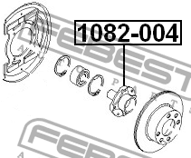 Ступица передняя CHEVROLET LANOS (T100) 1997-2002 1082-004 1082-004 FEBEST