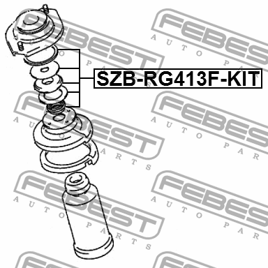 Подшипник опоры амортизатора комплект SUZUKI IGNIS 2000-2008 SZB-RG413F-KIT SZB-RG413F-KIT FEBEST